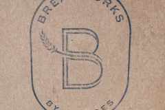 Bridges logo printed on a bakery box.