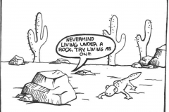Living As A Rock (Cartoon by Sarah Hennessey)