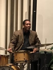 Kenny Phelps plays the drums this past Saturday in the School of Music. DAVID KOBE / THE DEPAUW