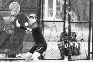 Senior Dan Rodefeld competes in the NCAC Championship in April. Rodefeld was defeaed in the semifinals of the A bracket during the DePauw Invitational this weekend. PHOTO COURTESY OF THE NCAC