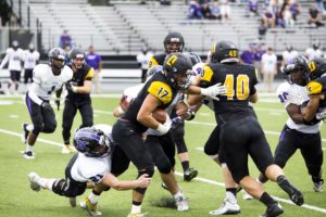 Sophomore, Andy Hunt, scored a total of two touchdowns against Kenyon this Saturday. GERALD PINEDA / THE DEPAUW