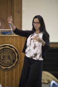 Sociology professor, Alicia Suarez, hosted a faculty forum "From the Ivory Tower to the Prison: Rewards and Challenges of Teaching in a Women's Prison" GERALD PINEDA / THE DEPAUW