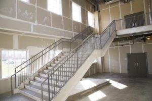 The Lily Center has a staircase that has yet to be finished. GERALD PINEDA / THE DEPAUW