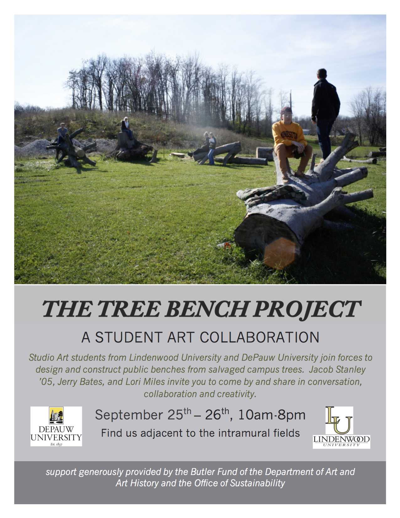 This wood is currently available to students, carpenters, woodworkers and artists of the DePauw Community.