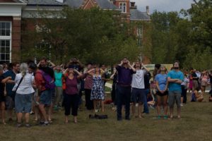 DePauw community gather for solar eclipse