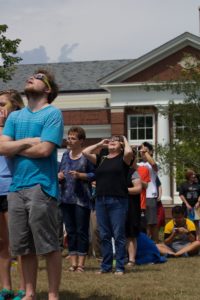 Eclipse watchers get excited at DePauw University