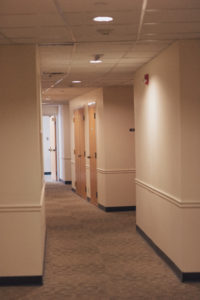 The hallway in Humbert 3 where the incident occurred