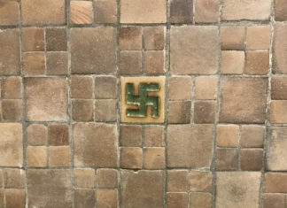 A Hindu symbol that resembles the Nazi Swastika located in the middle entrance of Asbury Hall - NATALIE BRUNINI (1 of 1)