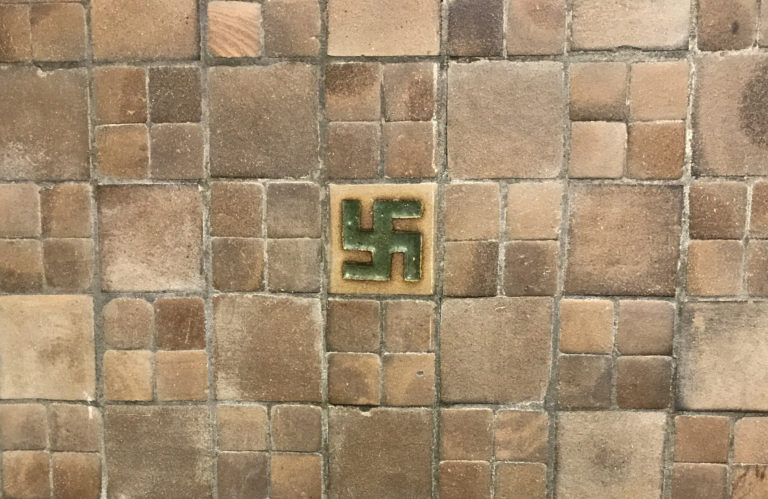 A Hindu symbol that resembles the Nazi Swastika located in the middle entrance of Asbury Hall - NATALIE BRUNINI (1 of 1)