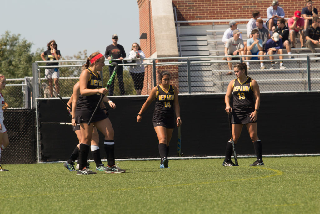 DePauw Women's field hockey play Denison on 9/09