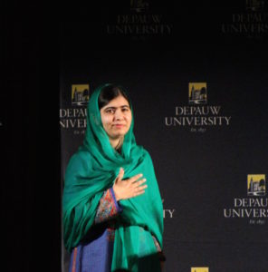 Malala Yousafzai greets crowd at DePauw University EMMA MAZUREK / THE DEPAUW