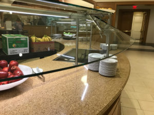 A counter in Hoover Hall where snacks are usually placed between the hours of 2 to 4 on weekdays NATALIE BRUNINI THE DEPAUW