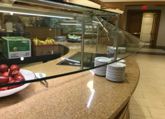 A counter in Hoover Hall where snacks are usually placed between the hours of 2 to 4 on weekdays NATALIE BRUNINI THE DEPAUW