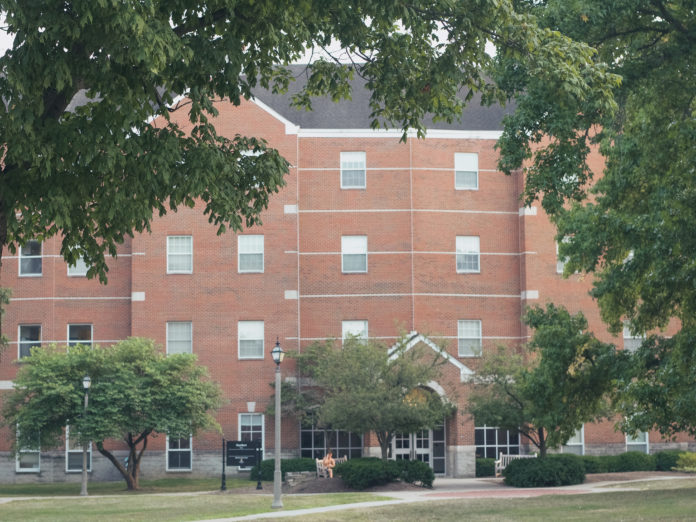 Humbert Hall where a student where a student wrote a racist slur on an RA's white board, outside their door NATALIE BRUNINI THE DEPAUW