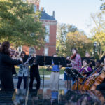 Students perform in Stewart Plaza along with Yo-Yo Ma before his performance on SaturdayNATALIE BRUNINI