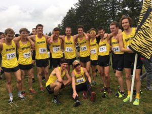 The men's cross country team won the NCAC Conference race for the first time in program history on Saturday.-- Megan Mannering