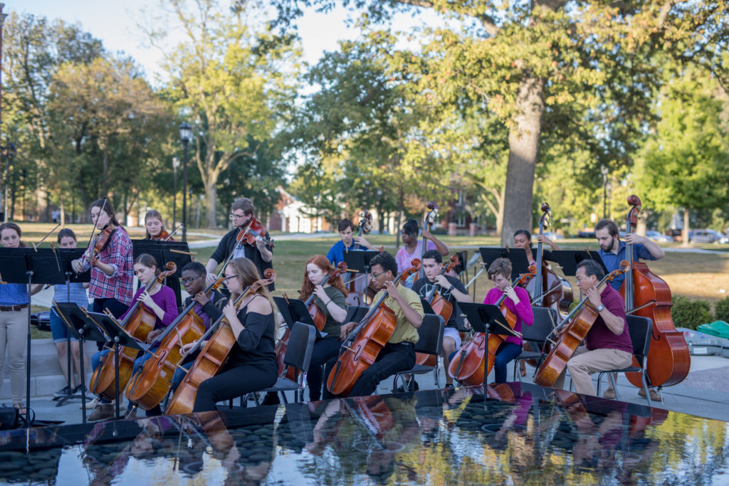 Yo-Yo Ma performs with School of Music Students in Stewart Plaza on Friday nightNATALIE BRUNINI