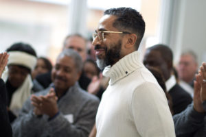 Donors Justin Christian (pictured here) and his wife Darrianne celebrate the opening of the Center for Diversity and Inclusion Byron Mason II THE DEPAUW