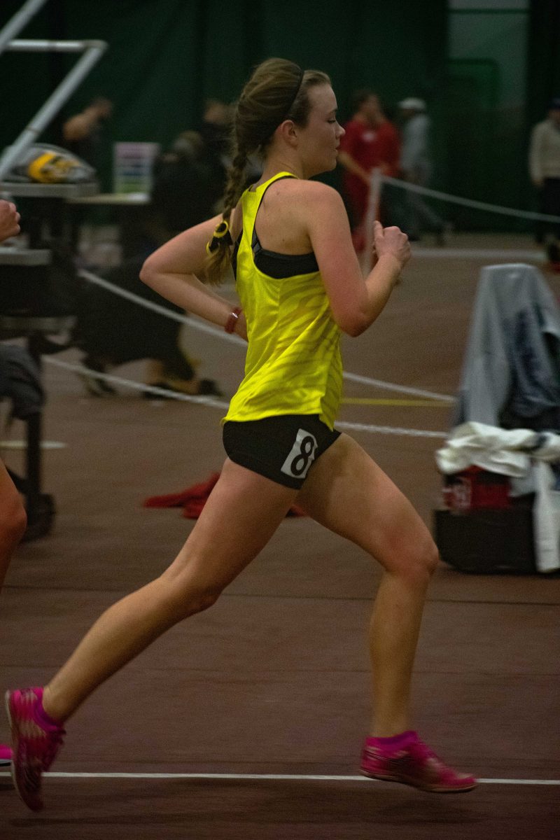 Rachel Higson competing in the 800 Meter Run. NATASHA DRIVER