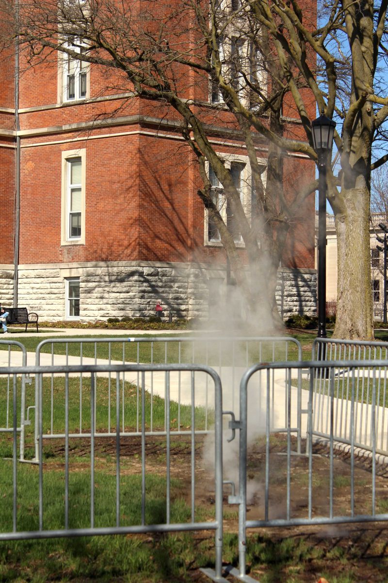 The geyser sits in front of East College shrouded in mystery JENNALYN MCNEAL