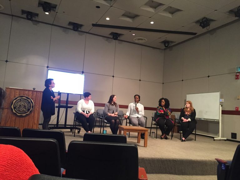 Recent female alumnae return to campus to discuss workforce