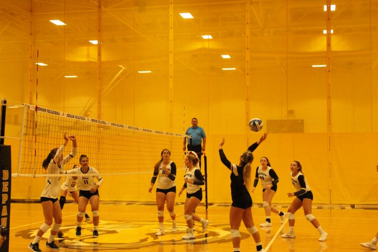 Earlham Sweeps the Tigers in Women's Volleyball in a Fierce Fight