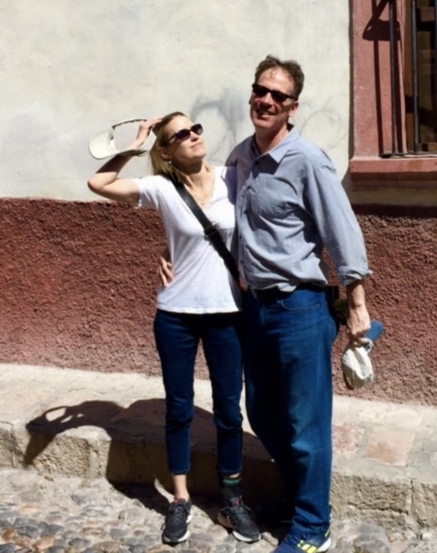 Lili Wright and Peter Graham in San Miguel de Allende, Mexico, 20 years after they met there