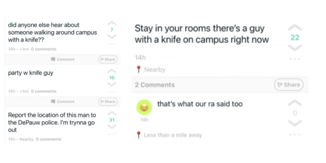 False Allegations of Man With Knife Perpetuated on App Yik Yak