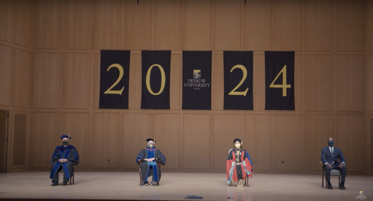 Screenshot from virtual presentation of the Class of 2024's Opening Convocation, August 26, 2020. 