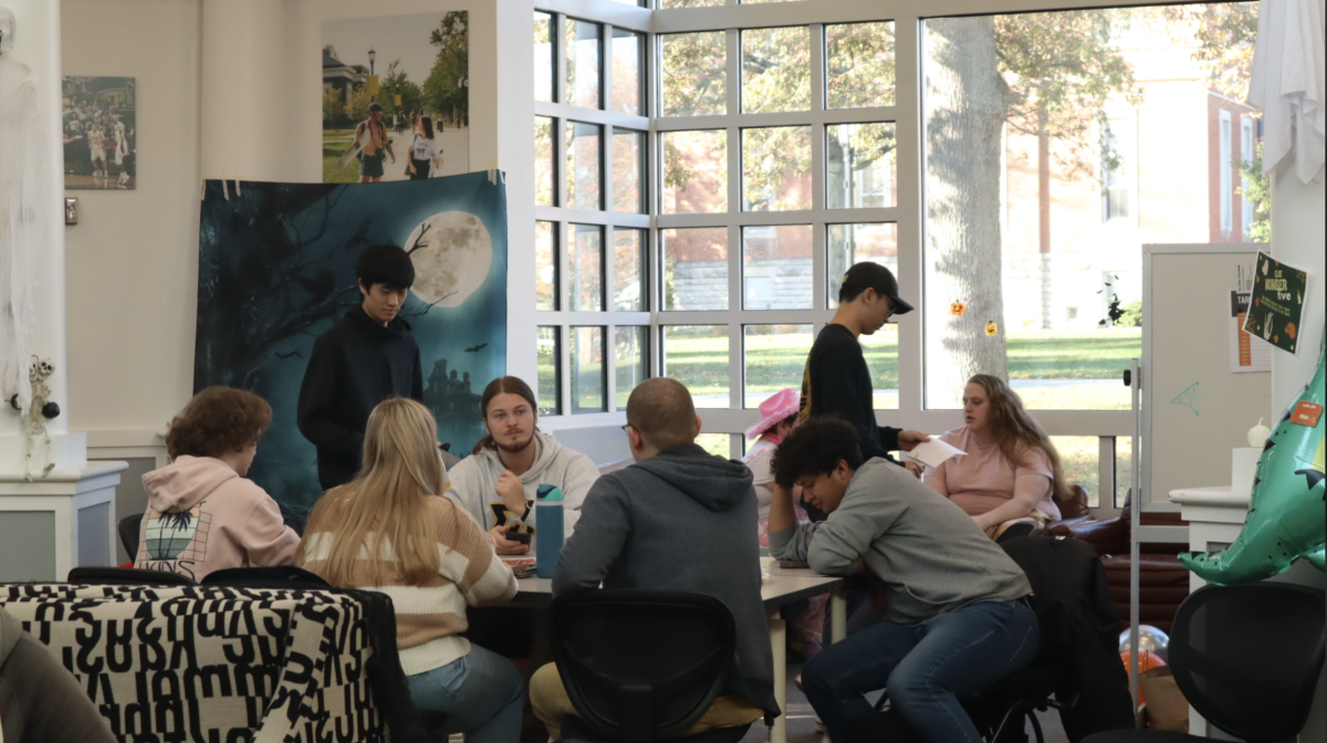 DePauw students play games at Fright Fest 2023. Credit: Moe Kikuchi