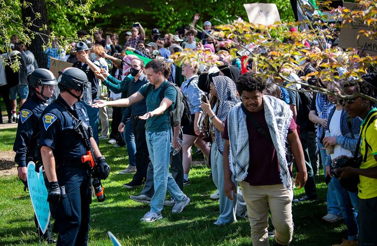 Police authorities arrest 34 pro-Palestinian protestors at IU Bloomington